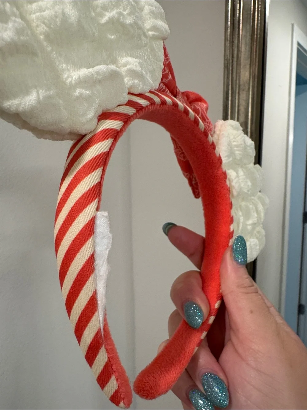 Disney Popcorn-Snack Ear Headband with reddish Bow